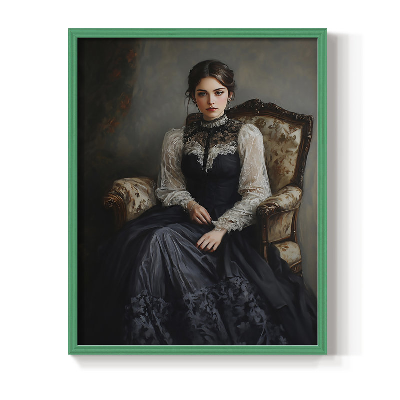 WOMEN Series CCXL Framed Print - Solid Wood, H 21 po x l 17 po, Vert