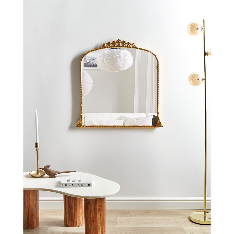 Ulises Metal Arch Mirror, 180.34 cm H x 180.34 cm W, Gold
