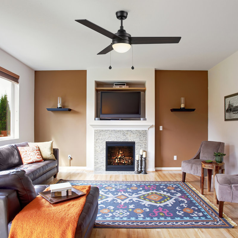 Ventilateur de plafond à chaîne avec 52 lumières Derf
