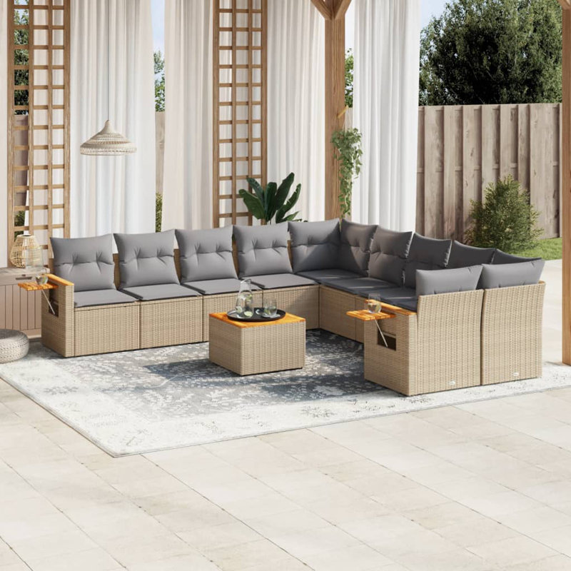  Garden Sofa Set Beige