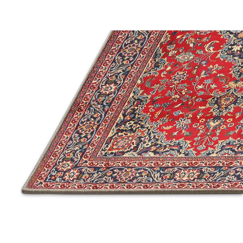 Tapis de style oriental rouge, Rectangle 5 pi x 7 pi