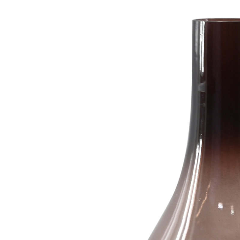 Tergel Long Neck 10" Handblown Glass Vase, Plum