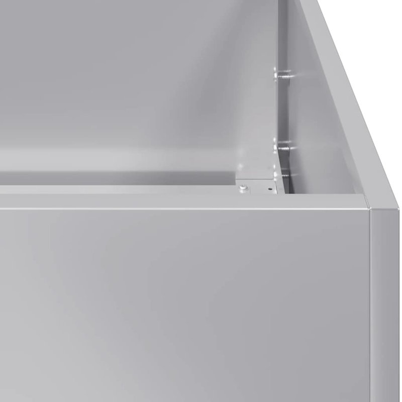 Metal Planter Box, 40cm H x 40cm W x 40cm D, Grey
