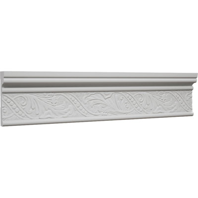 Moulure décorative en PVC TrueCraft H 3 1/2 po x P 1 1/32 po x L 96 po, blanc