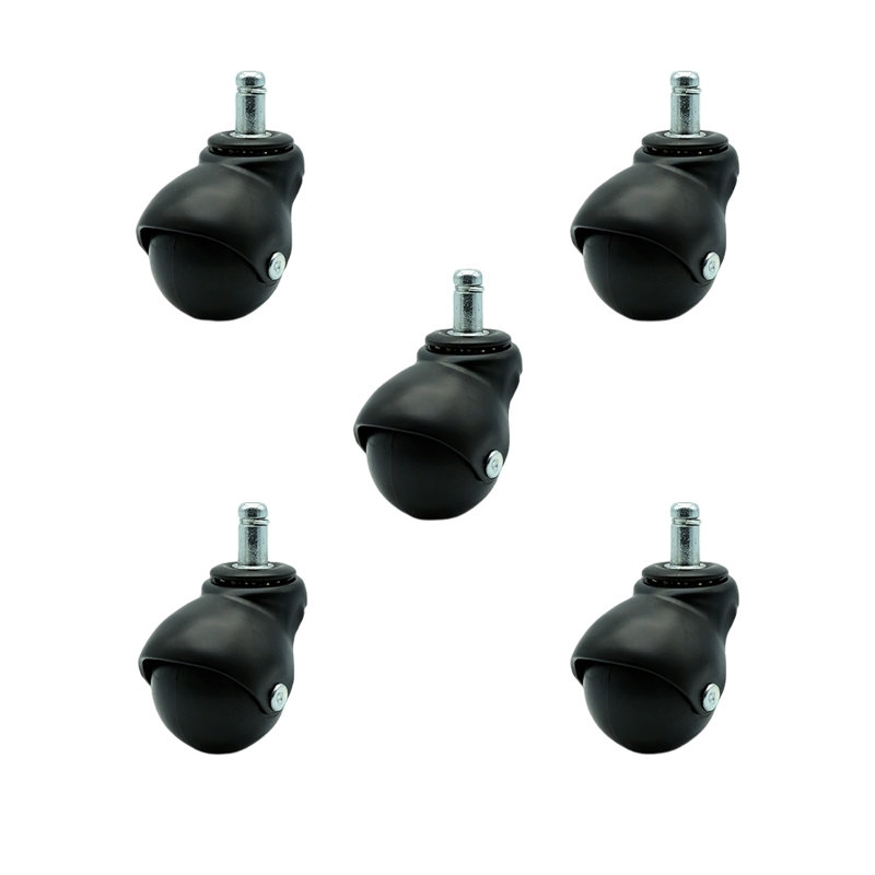 Ensemble de 5 roulettes 2 pouces, Dos plat