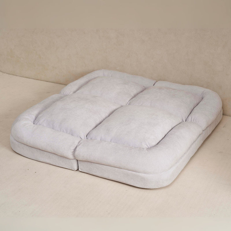 Canapé-lit convertible double escamotable, Coton blanc