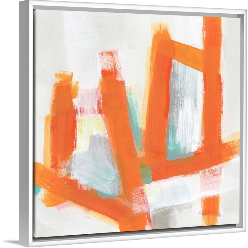 Reproduction d’art « reverb II » par June Erica vess, H 14 po x l 14 po x 1,75 po, Cadre blanc