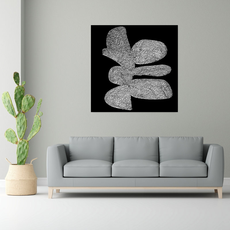 Art contemporain contemporain abstrait, H 48 po x l 48 po
