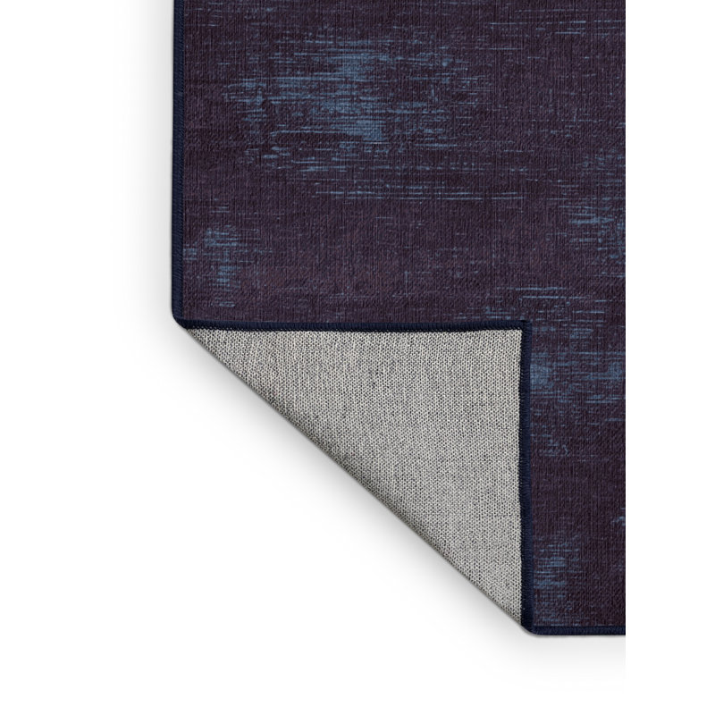 Tapis mauve lavable à la machine, Rond 3 pi