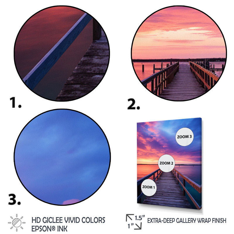 Pier Twilight Retreat II - reproduction sur toile, Toile tendue, H 32 po x l 24 po x P 1 po