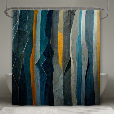 Rideau de douche abstrait - Art contemporain