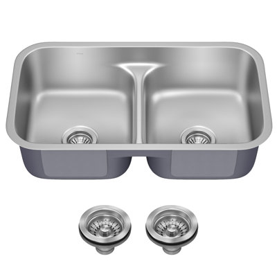 Évier de cuisine en acier inoxydable 60/40 KRAUS