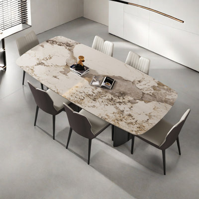 Light luxury modern simple dining table and chair