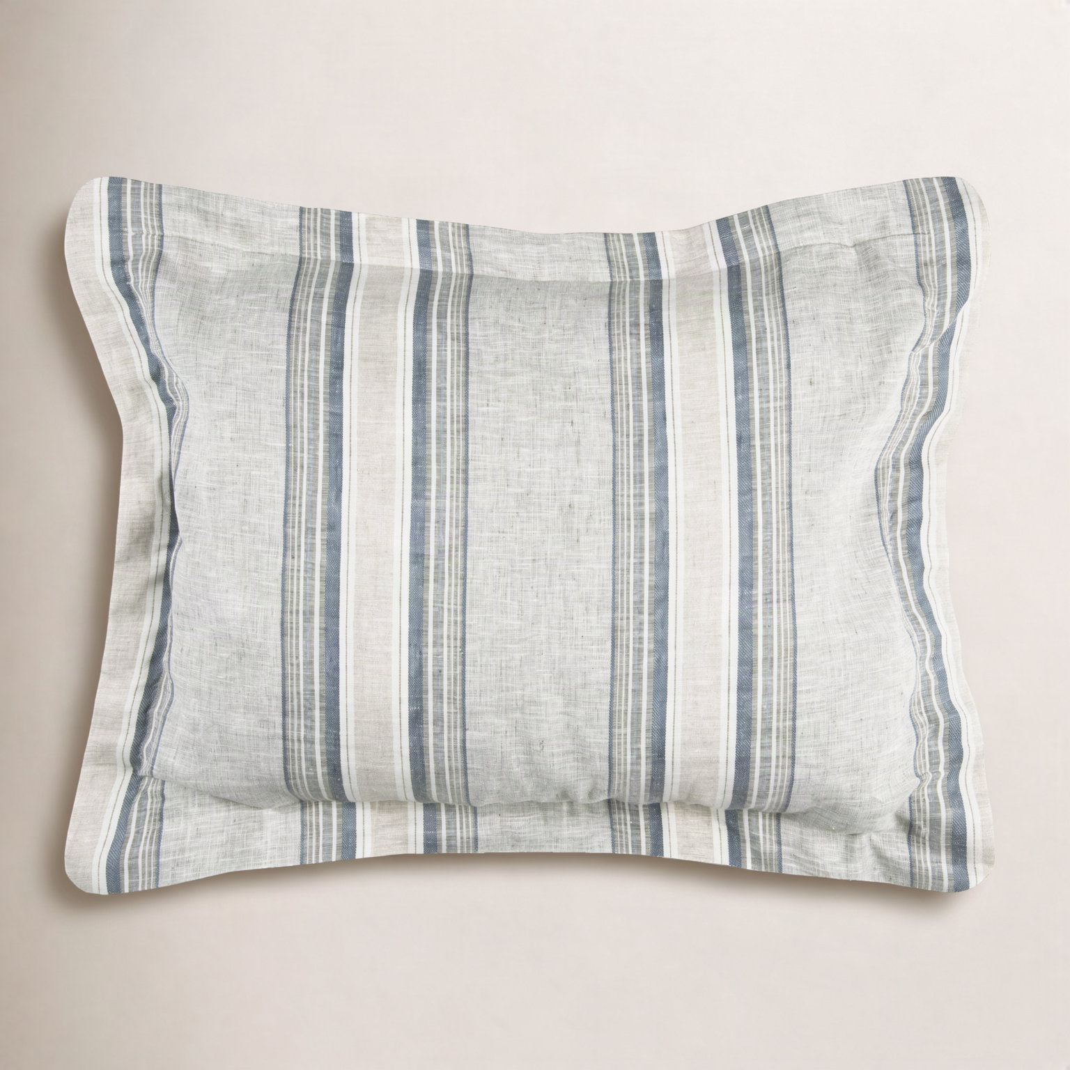 Dorian Linen Shams, King, Blue/Gray