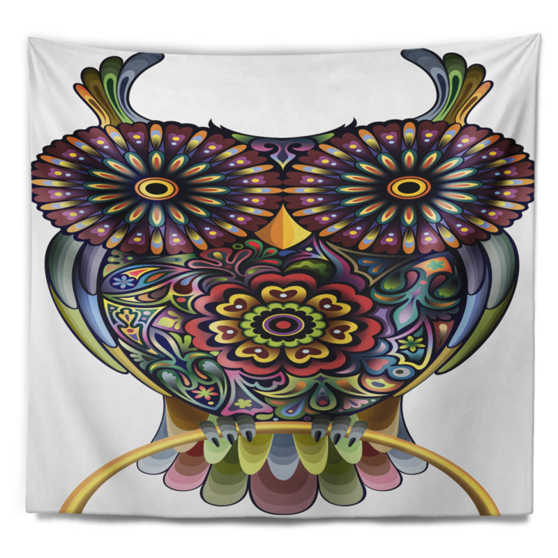 Tapisserie drôle de hibou Animal, H 32 po x l 39 po