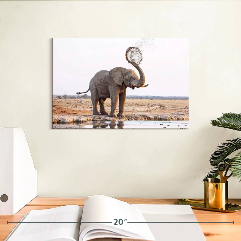 Brampt Elephant Mud Splash, 8" H x 12" W