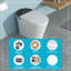 Toilette intelligente avec bidet intégré, ouverture et fermeture automatiques, siège chauffant allongé, capteur de pied encastré, affichage DEL, lavage à l'eau chaude, sécheuse, veilleuse