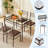 Izen 4 - Person Four Leg Dining Set, 5 Piece Dining Table Set with Tempered Glass Top, Metal Frame Kitchen Table Set with 4 Chairs, Modern Small Space Glass Dining Set for Apartment, Kitchen, Dining Room, Breakfast Nook-2074287360