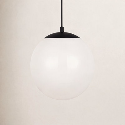 Single Light Glass Steel Dimmable Pendant