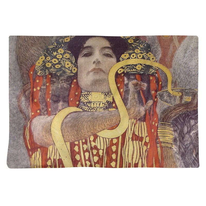 Récapitulatif 18" hygeia Gustav Klimt, Rouge, Sergé de coton