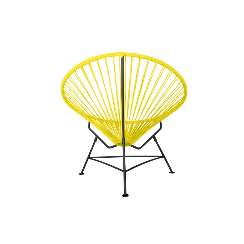 Innit Indoor Handmade Lounge Chair, Lime Yellow/Black