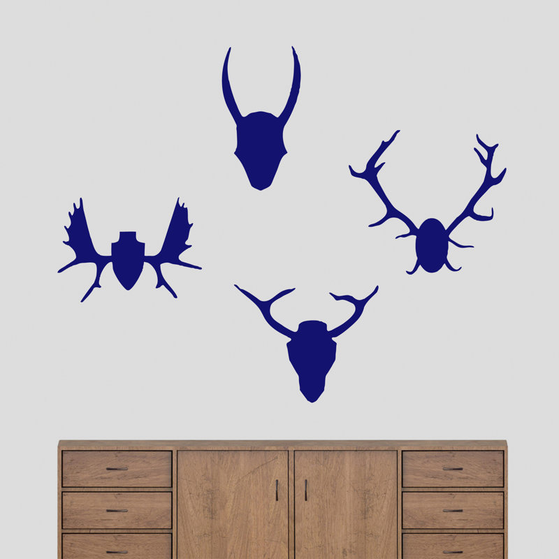 Décalcomanie murale antlers montage Petrucci, Bleu marine
