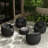 Wicker Outdoor Patio Chair with Cushions and Accent Pillow (Set of 4)-101960960-128519199