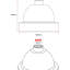 Industrial Metal Ceiling Rose Canopy Light Kit, 100mm Single Hole Side Fitting with M20 Female Thread for Pendant and Chandelier Lighting-133076042