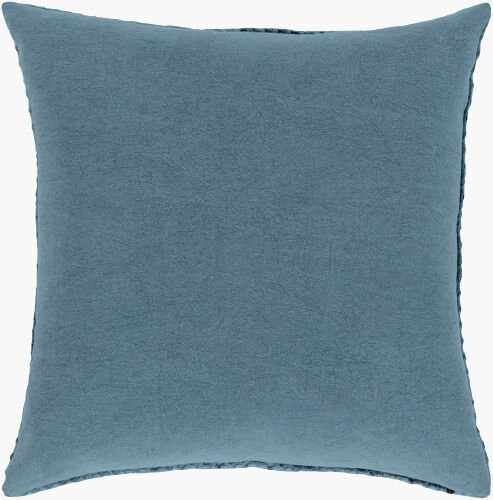 Ruta Cotton Pillow Cover, Denim, 22" H x 22" W