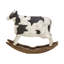 Sculpture de vache blanche en polystone