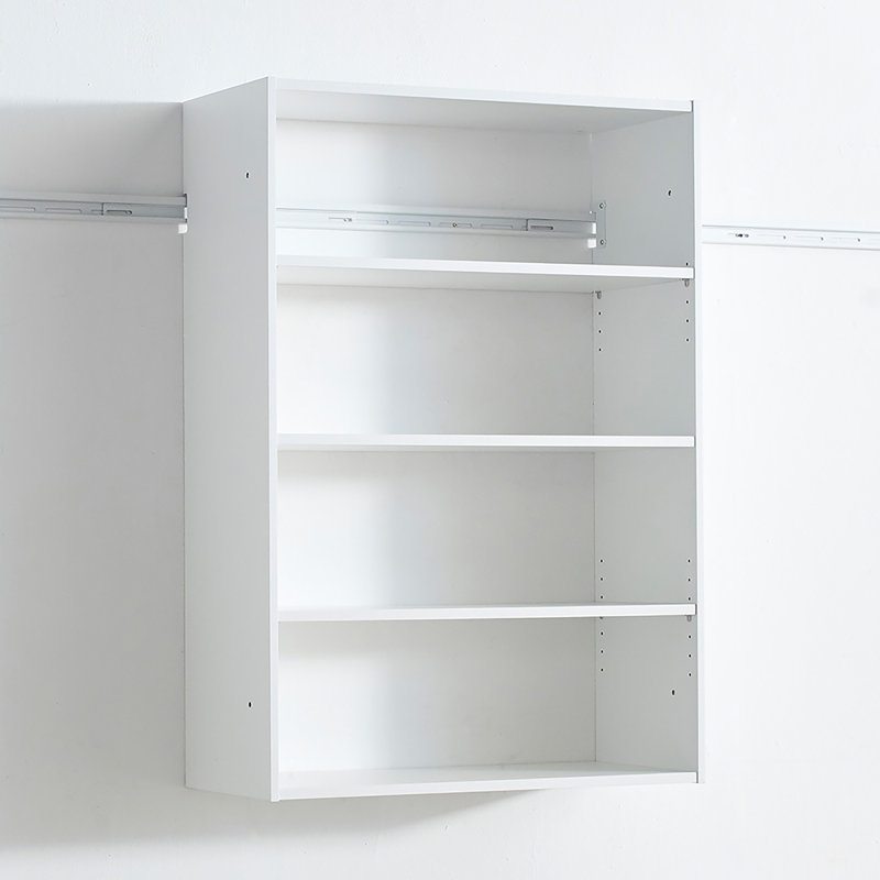 Système de garde-robe autoportant en bois, Blanc
