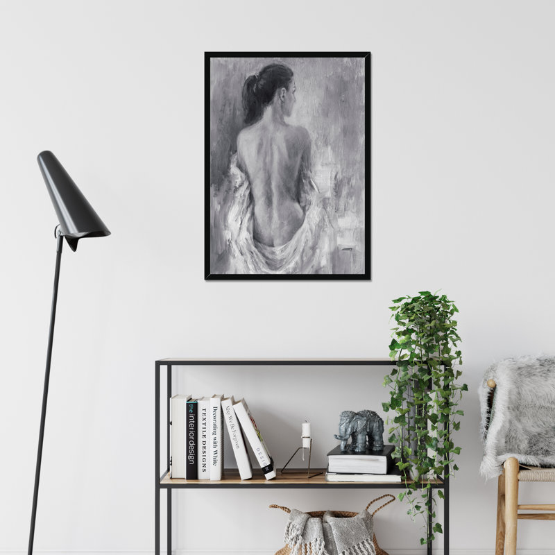 Draped Figure I by Ethan Harper - Painting, Black Framed Paper Print, 80cm H x 55cm W