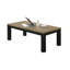 Ensemble de tables basses et de bout Tex 3 pièces, plateau brun, pieds en bois-114018834