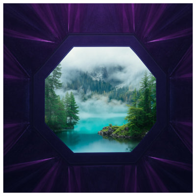 Couvre-lit matelassé Misty Forest Lake toutes tailles