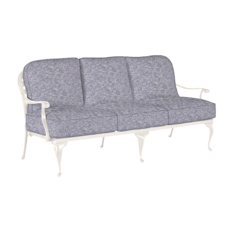 Provance Cast Aluminum Outdoor Sofa, Ancient Earth, Welt, Rollo Cream