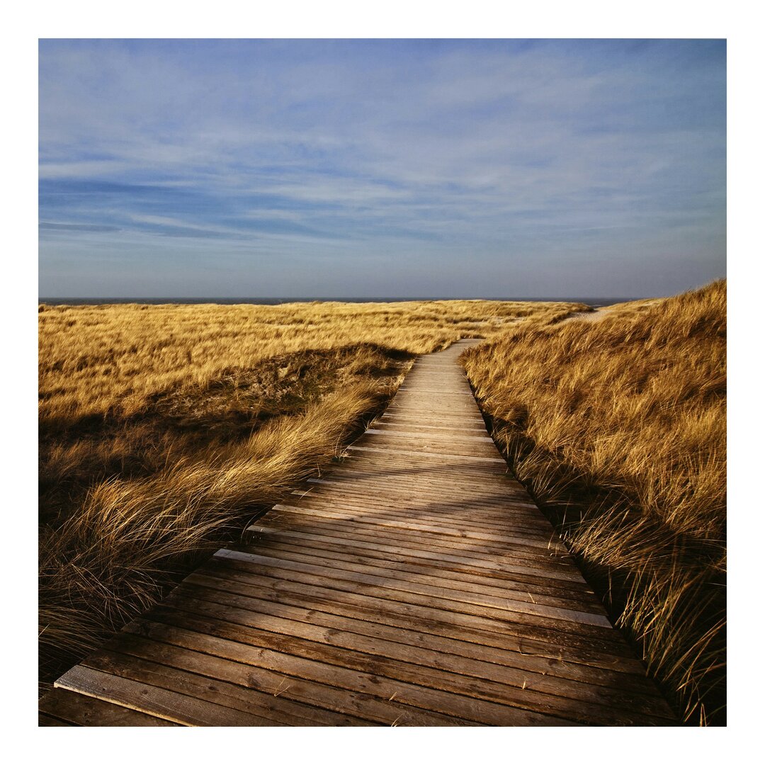 Strukturierte Fototapete Dünenpfad auf Sylt