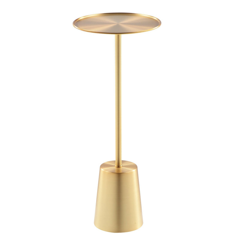 Gold Metal Tray Top End Table