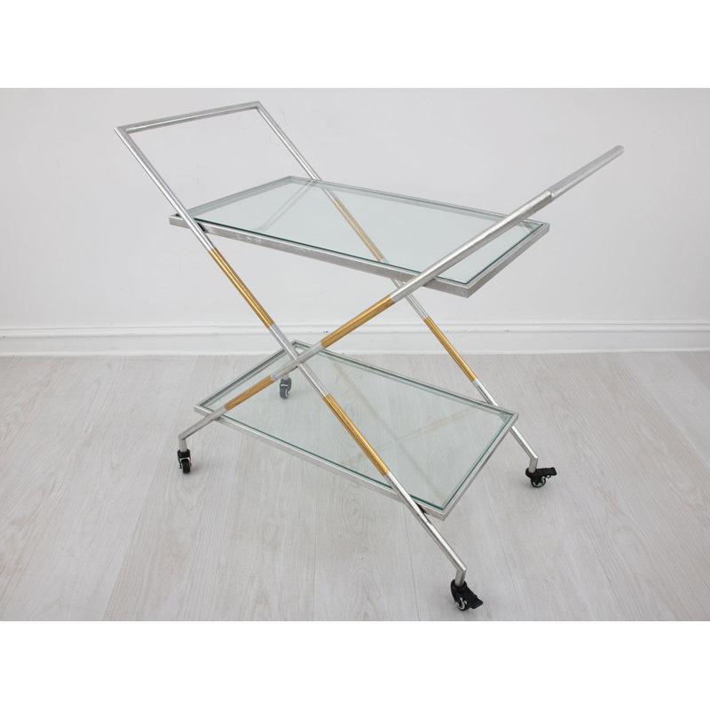 Lisa Bar Cart, Gold/Silver