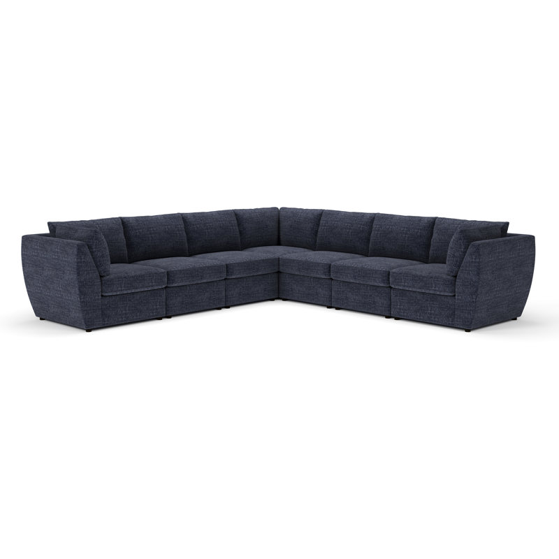 Halson 7-PC Modular Upholstered Sectional, Nomad Indigo