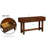 Mid Century Entryway Table With Solid Wood Legs And Console. 52 Inch, Fluted, Cherry For Foyer Console 3 Drawers. Legs,-1075734668
