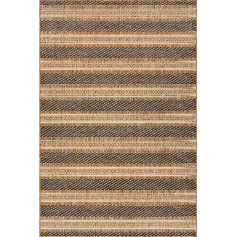  Riselia Indoor/Outdoor Abstract Area Rug, Gray, Rectangle 9'6" x 12'