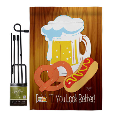 Double Sided 18.5'' H x 13'' W Polyester Flag Set