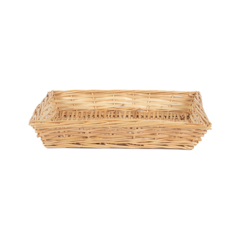 Finzel Flat Wicker Display Tray Basket