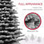 Arbre de Noël artificiel pin de montagne 6,5 pi pré-éclairé, arbre de Noël enneigé, arbre de Noël articulé avec 400 lumières DEL et 990 branches-1072361064