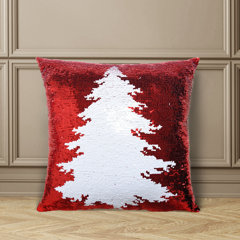 Handmade Christmas Pillow Cover in Hand Felted Wool - Red Reindeer on Gray  - 12x24 - Pillow Cover in 2023