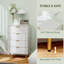 Commode 4 tiroirs pour commode de chambre à coucher Poignées et pieds dorés-919959296