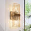 Applique murale glamour en laiton 2 lumières