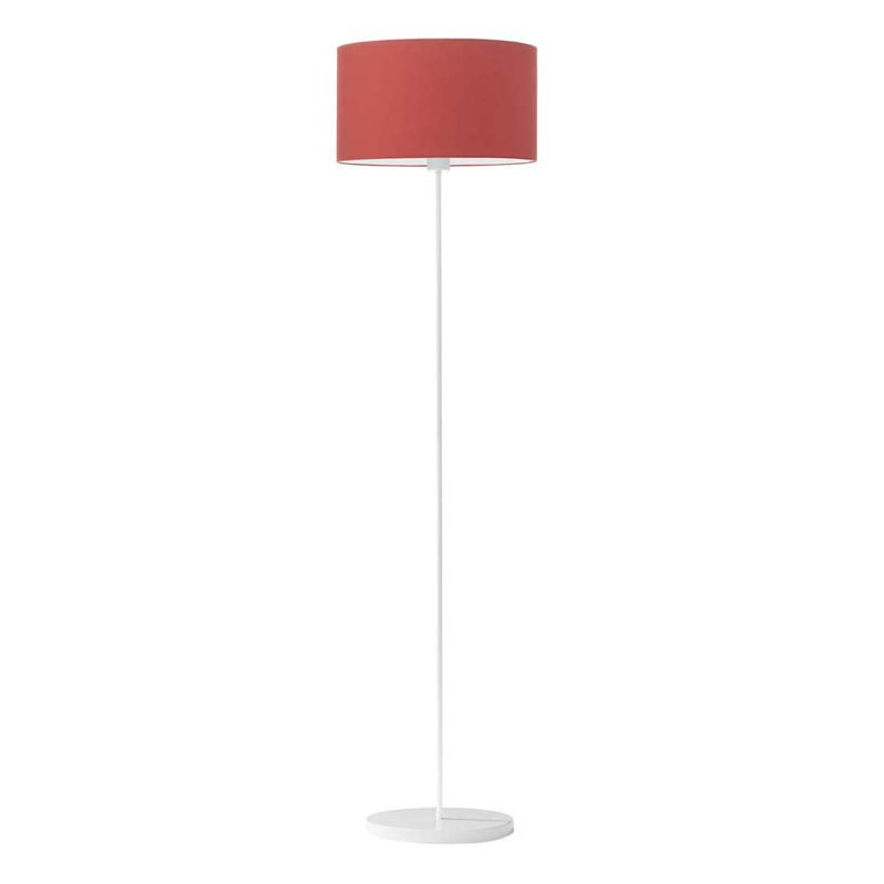 Askel 156cm Traditional Floor Lamp, White, Red