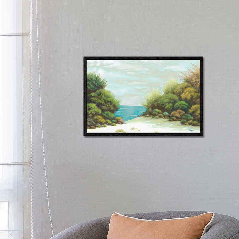 Seashore II by Vivien Rhyan - Painting on Canvas, 101.6 cm H x 66.04 cm W, Black Framed Canvas