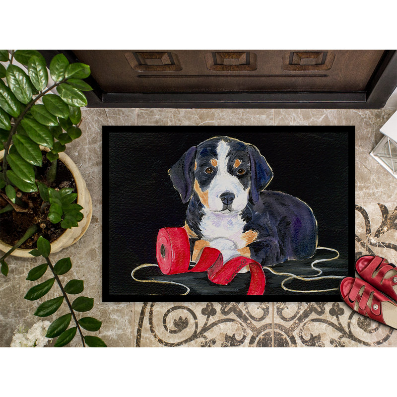 Tapis de porte d’intérieur anti-dérapant l’entlebuch mountain dog, Rectangle 2 pi x 3 pi